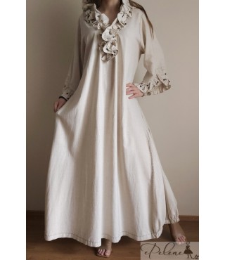 Nauja MDE POMPADUR suknelė puošnia apykakle